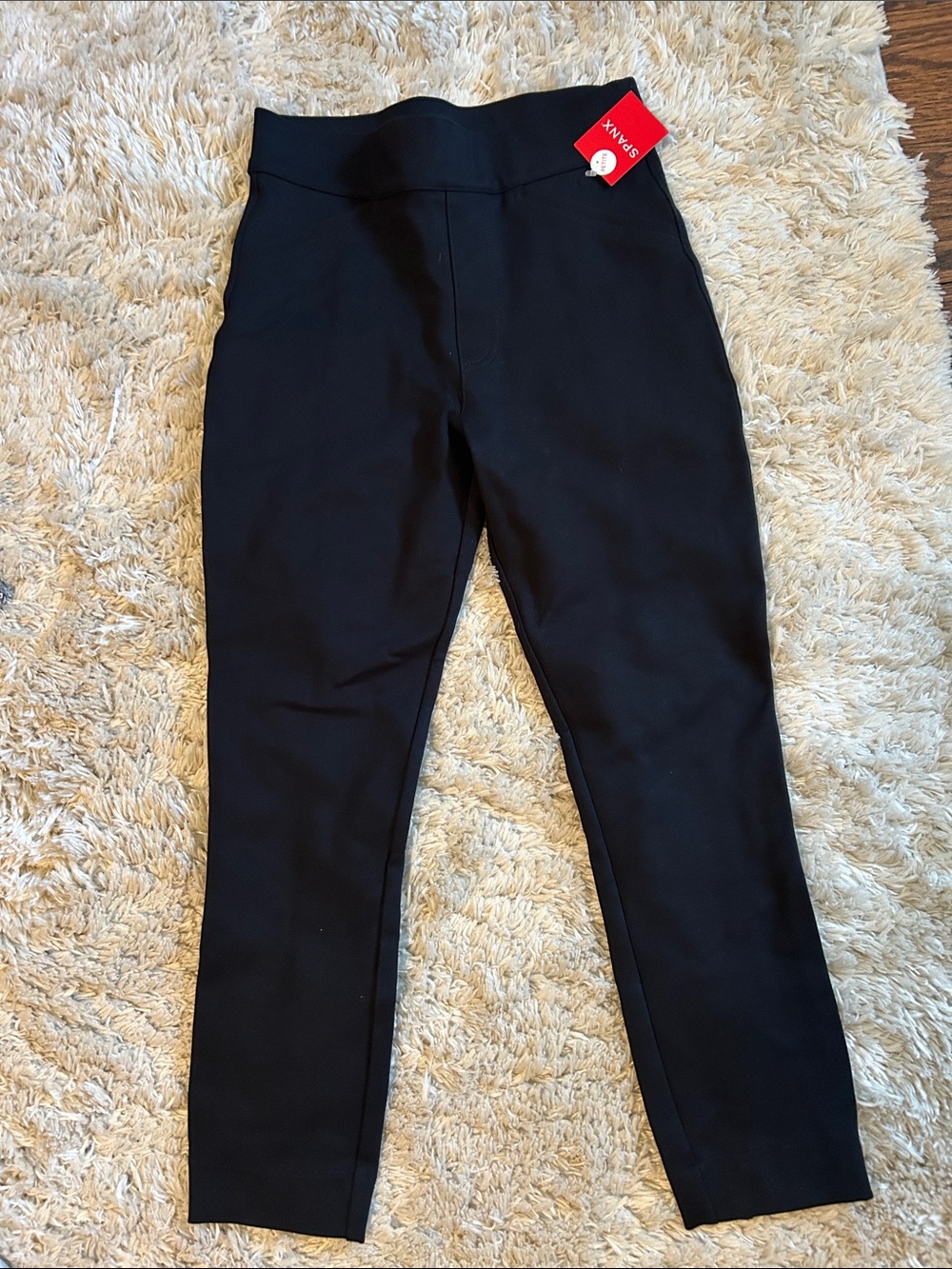 Spanx Petite Black High-Waist Ponte Leggings